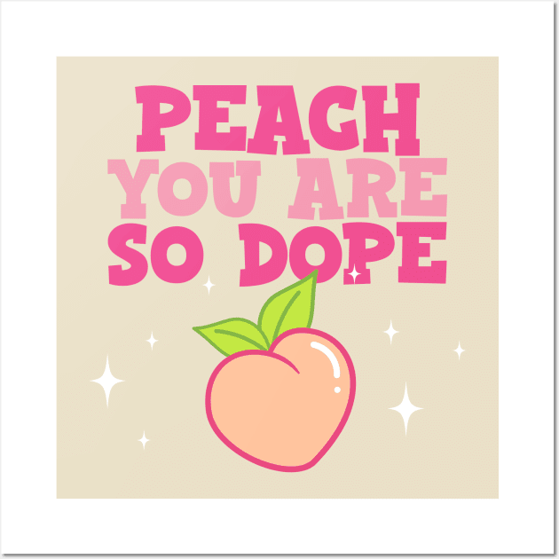 Cute Peach Princess Pink Wall Art by Tip Top Tee's